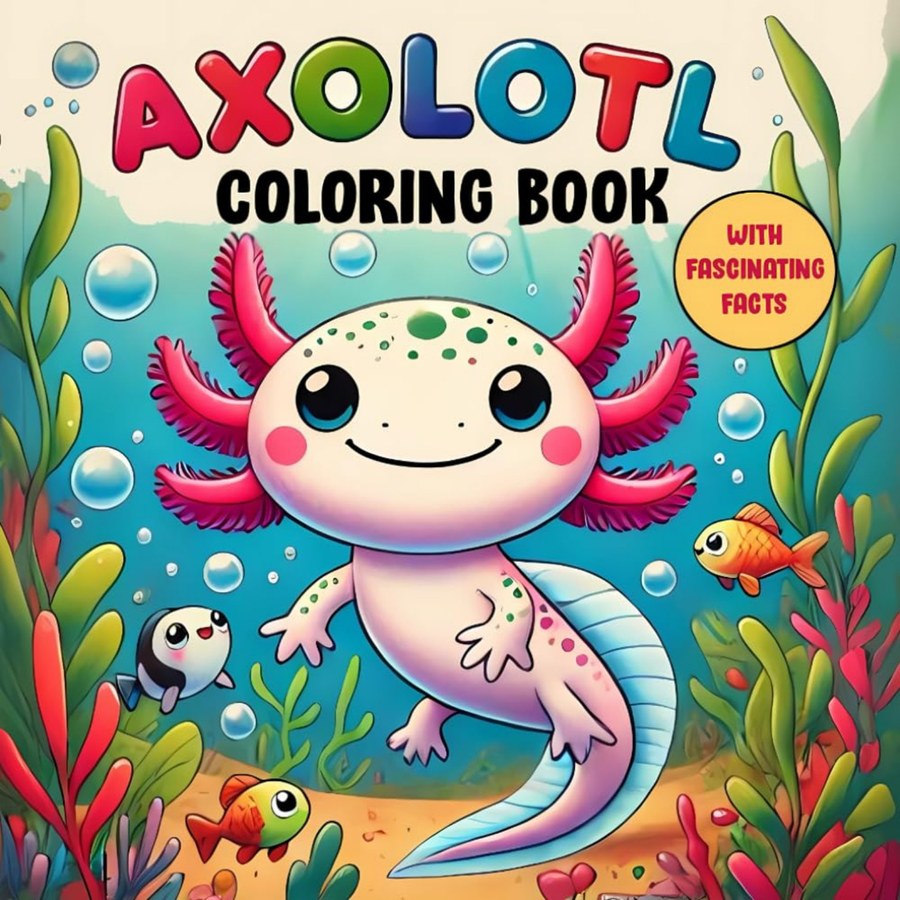 Axolotl Coloring Book cover